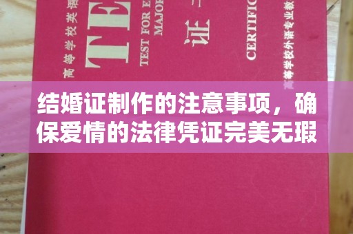 云霄结婚证制作的注意事项，确保爱情的法律凭证完美无瑕