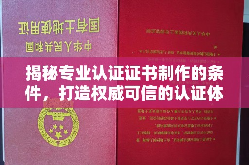 云霄揭秘专业认证证书制作的条件，打造权威可信的认证体系