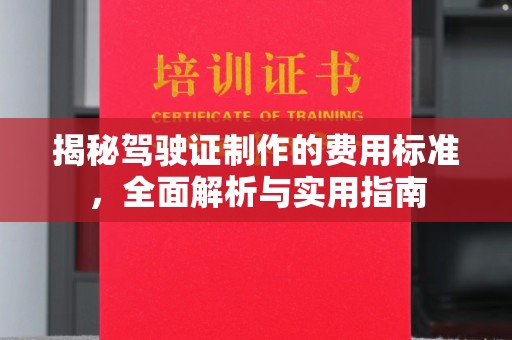 云霄揭秘驾驶证制作的费用标准，全面解析与实用指南