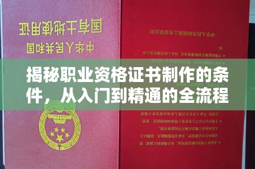 云霄揭秘职业资格证书制作的条件，从入门到精通的全流程解析